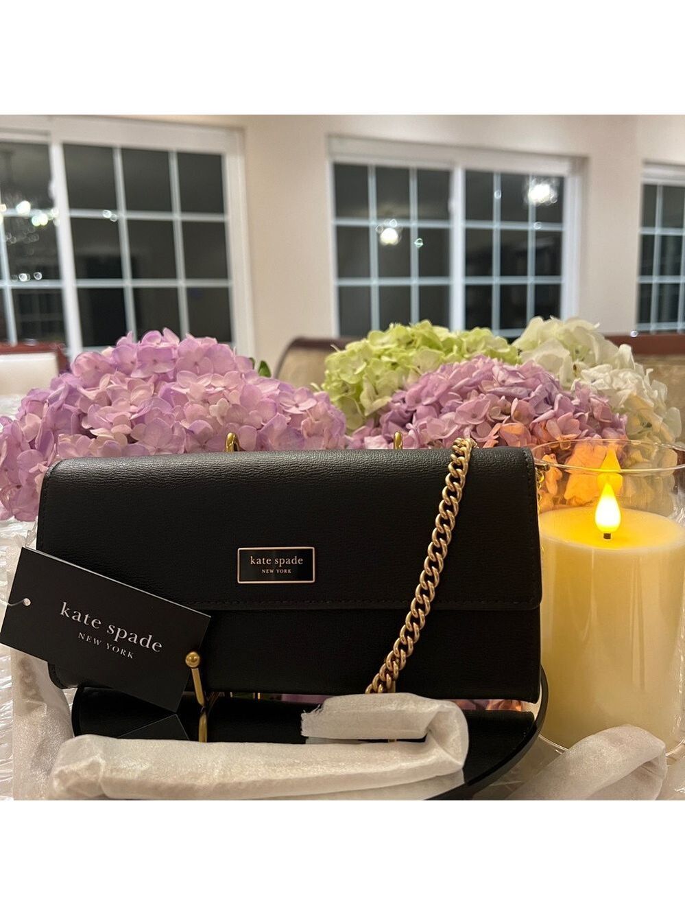 Kate Spade New York ~ Katy Flap Continental Wallet with Crossbody Chain - NWT - Picture 5 of 6